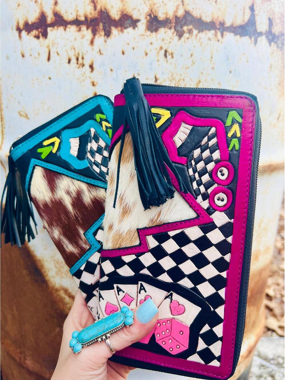 Pink Rocker Large Zippered Wallet - Picture 5 of 7